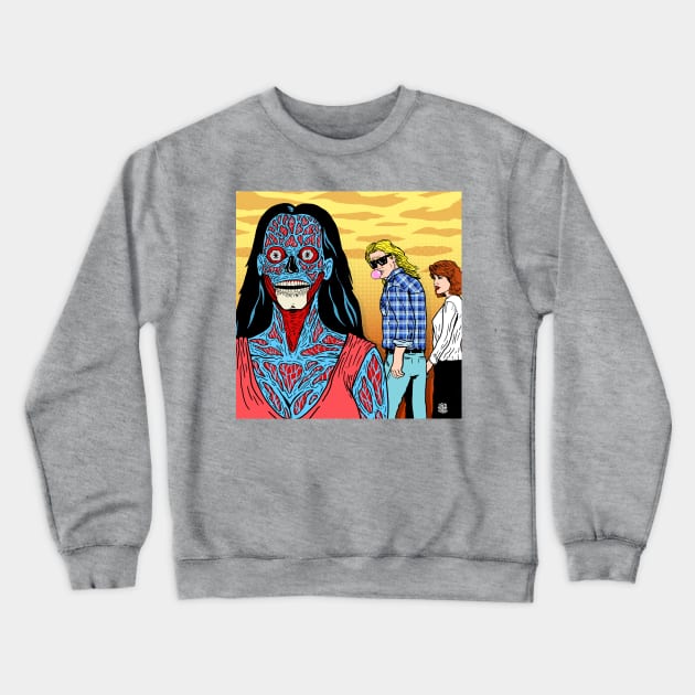 They Look Back Crewneck Sweatshirt by Robisrael